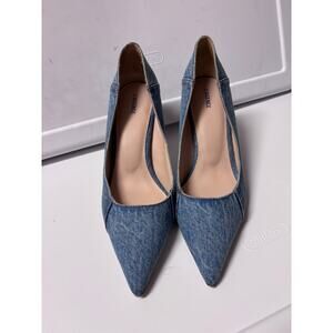 L’AGENCE Denim Pointed Toe Pumps Blue Jean Stiletto Heels Women’s 9